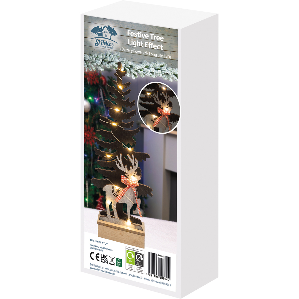 St Helens Light Effect Festive Tree Christmas Decoration Image 6