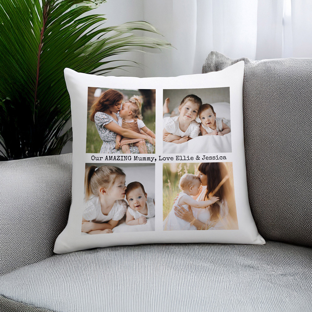 Personalised Memento Company Personalised Multi Photo Upload Cushion 38 x 38cm Image 2
