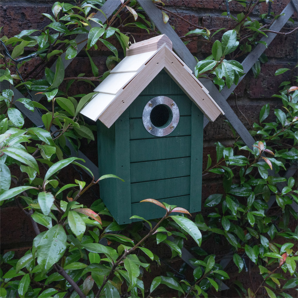St Helens Green Wooden Bird House Image 2