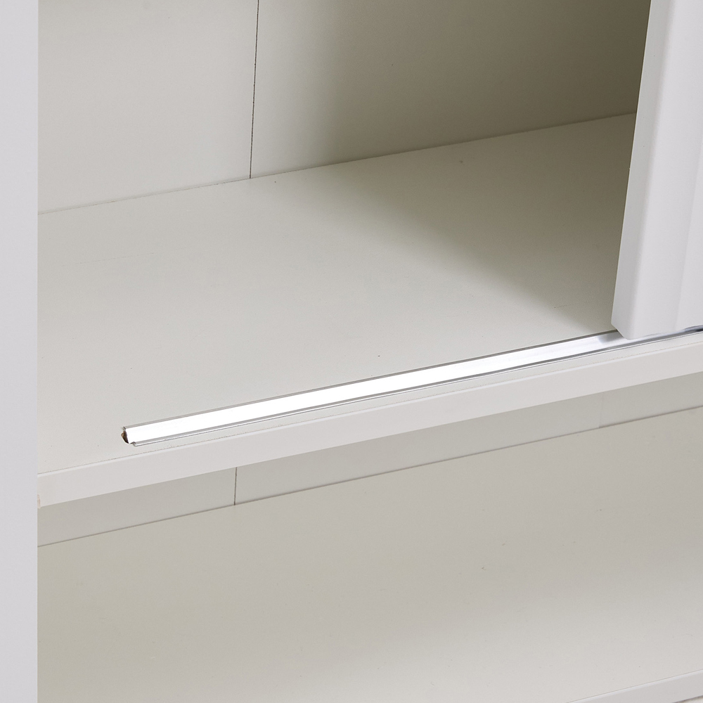 Living and Home Single Door 3 Shelf White Wooden Wall-Mounted Bathroom Cabinet Image 6