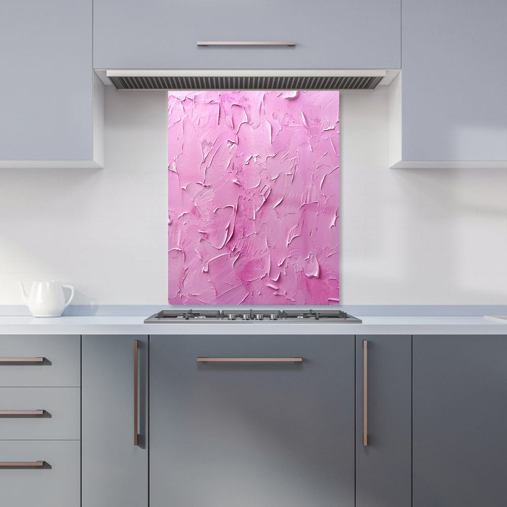 Warren Reed Designer Bright Pink Textured Effect Kitchen Splashback 75 x 60cm Image 1