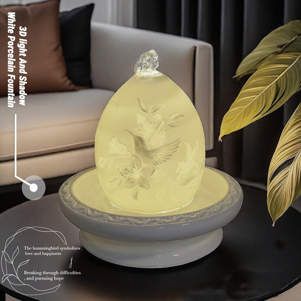 Avilo 3D Water Fountain with Light Image 9