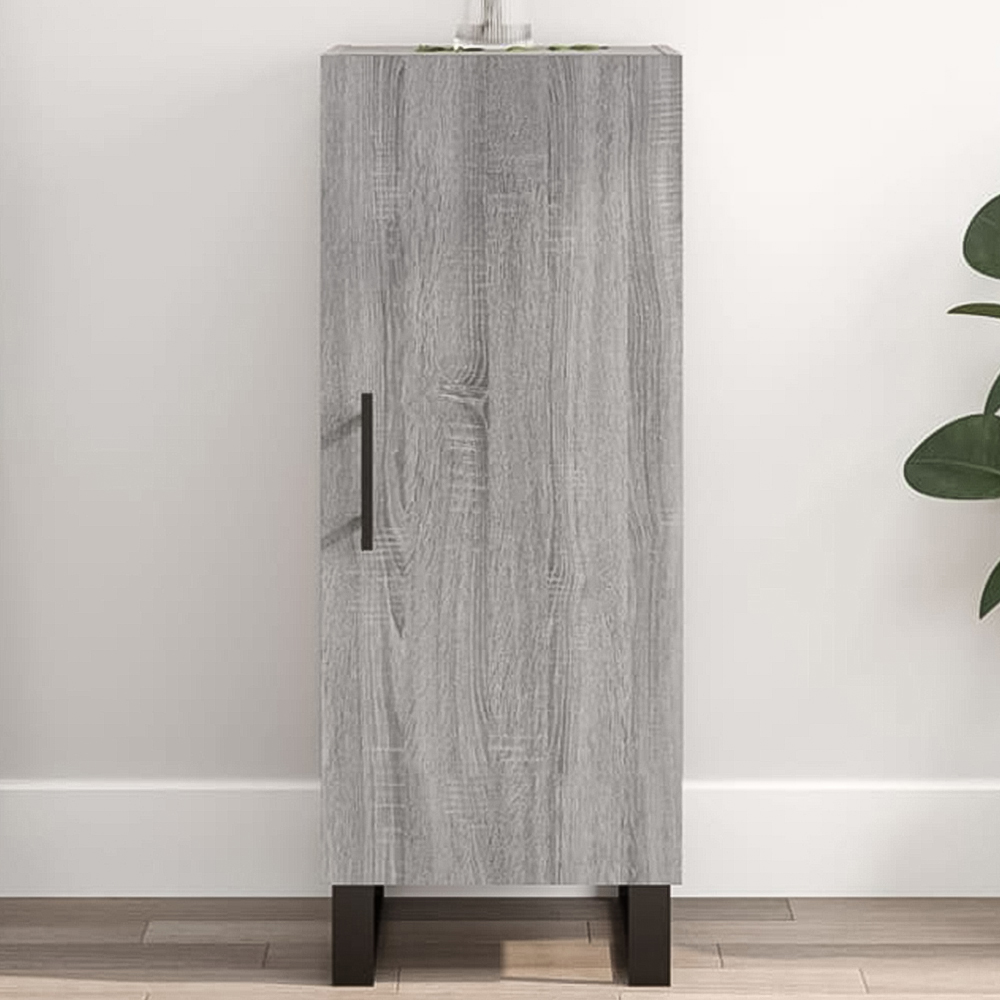vidaXL Single Door Grey Sonoma Sideboard Image 1