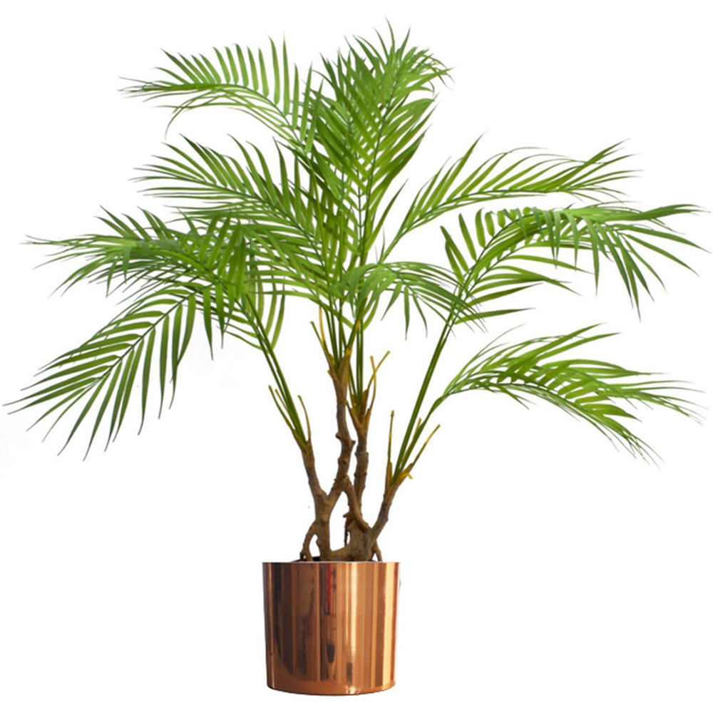 Botanik Polished Copper Finish Metal Planter 20 x 18cm Image 3