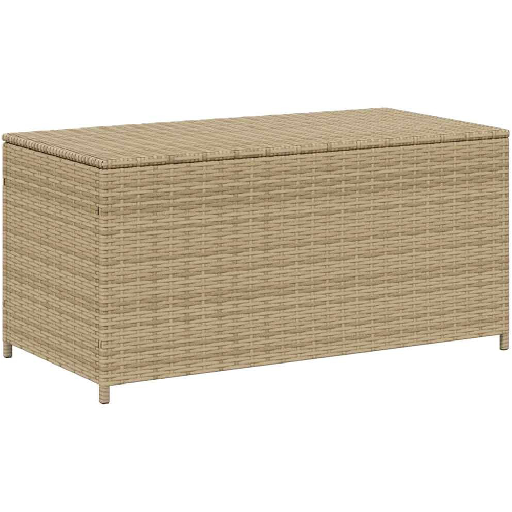 Walplus 190L Mix Beige Poly Rattan Garden Storage Box Image 1