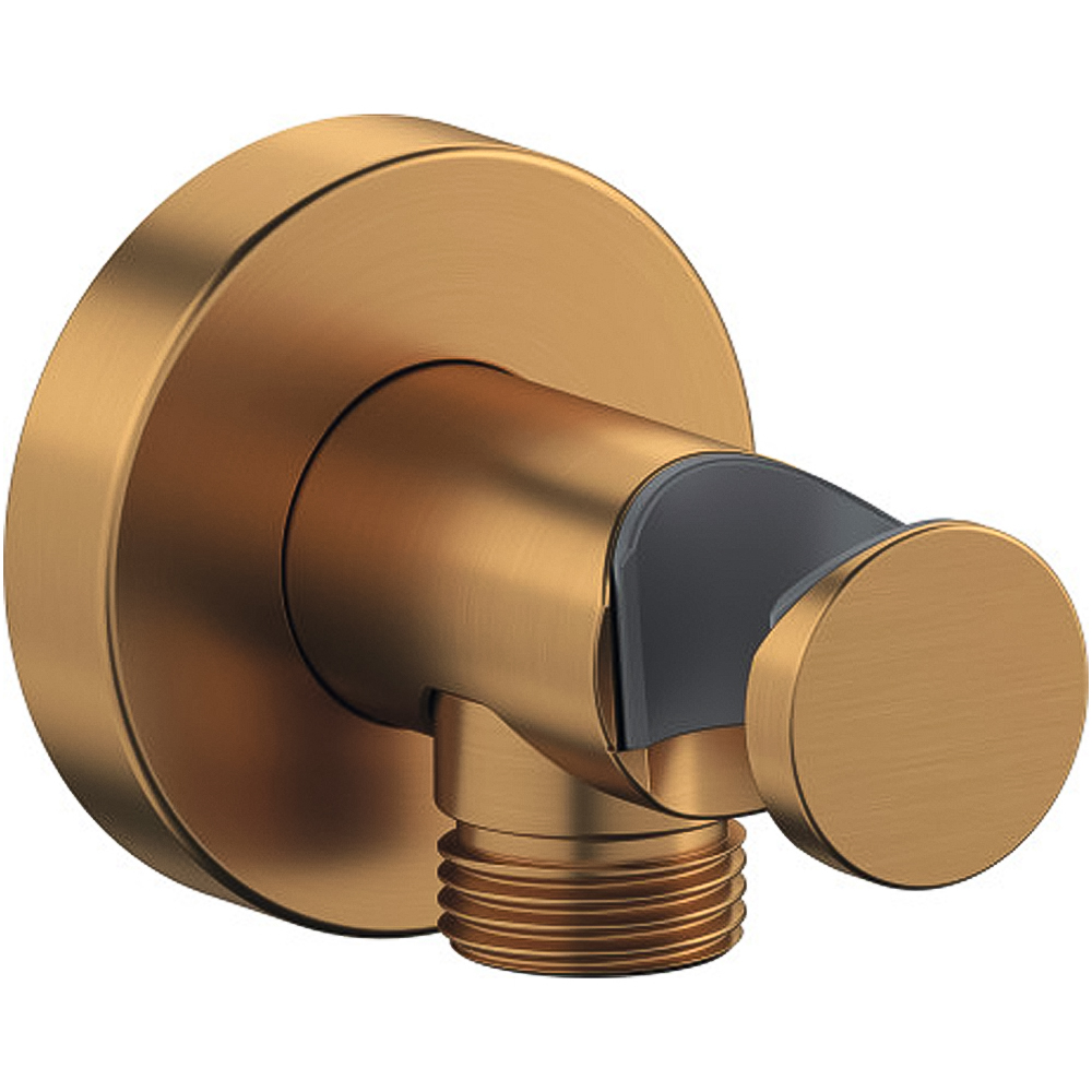 Duravit Brushed Brass Wall Outlet 55 x 55 x 102mm Image 1
