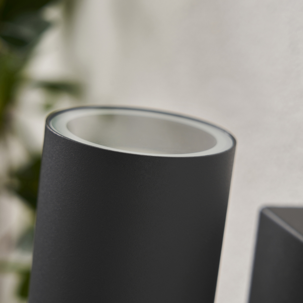 Zink Luna 2 Light Anthracite Up and Down Wall Light Image 5