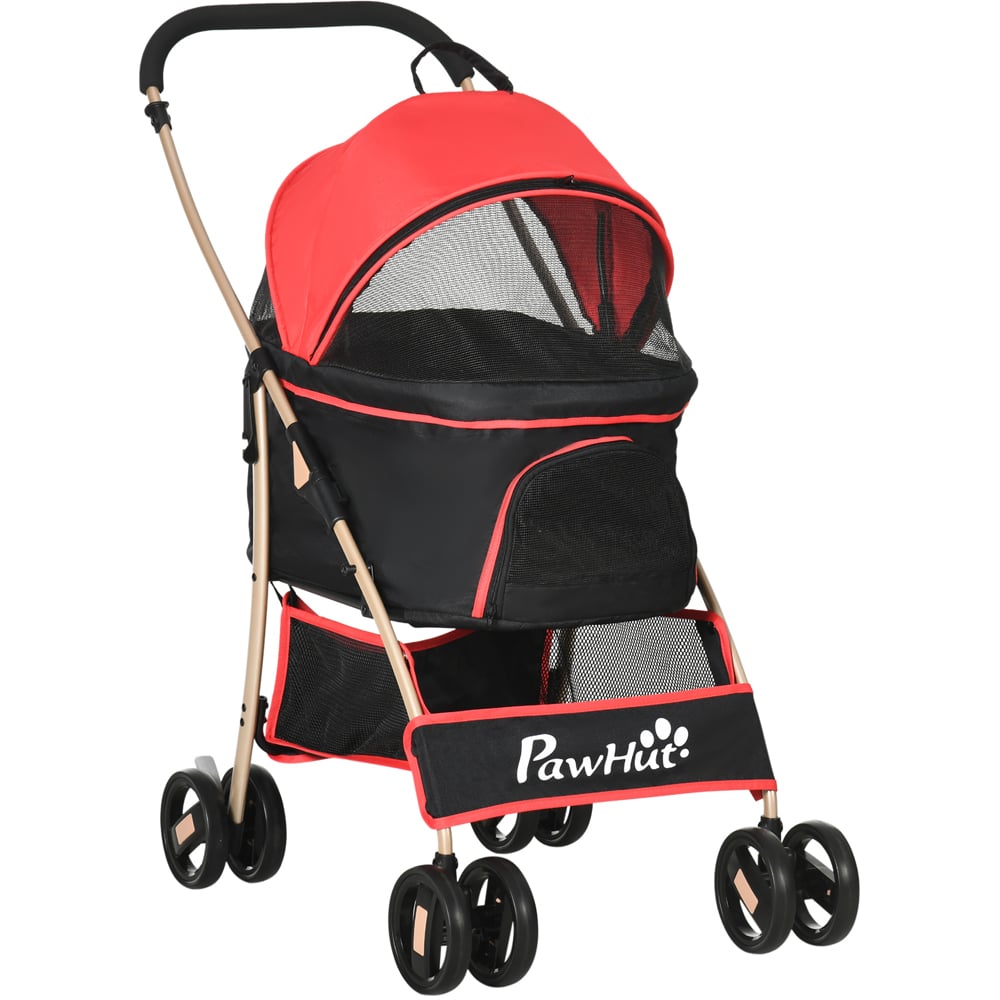PawHut 3 in 1 Red Pet Stroller Image 1