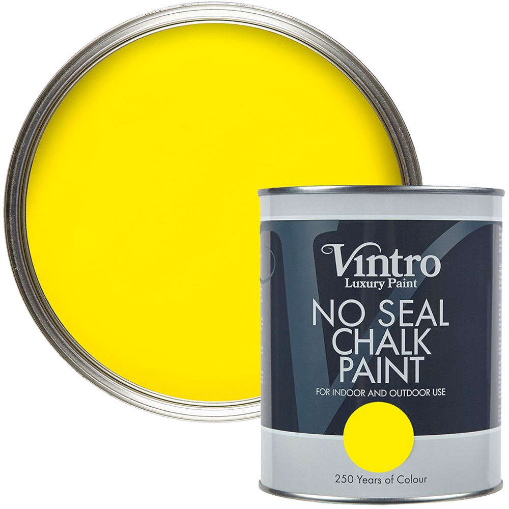 Vintro Paint Osborne Yellow No Seal Chalk Paint 1L Image 1