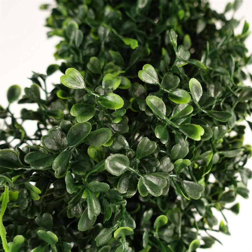 Leaf Boxwood Spiral Topiary Artificial Tree in Pot 4ft 2 Pack Image 3