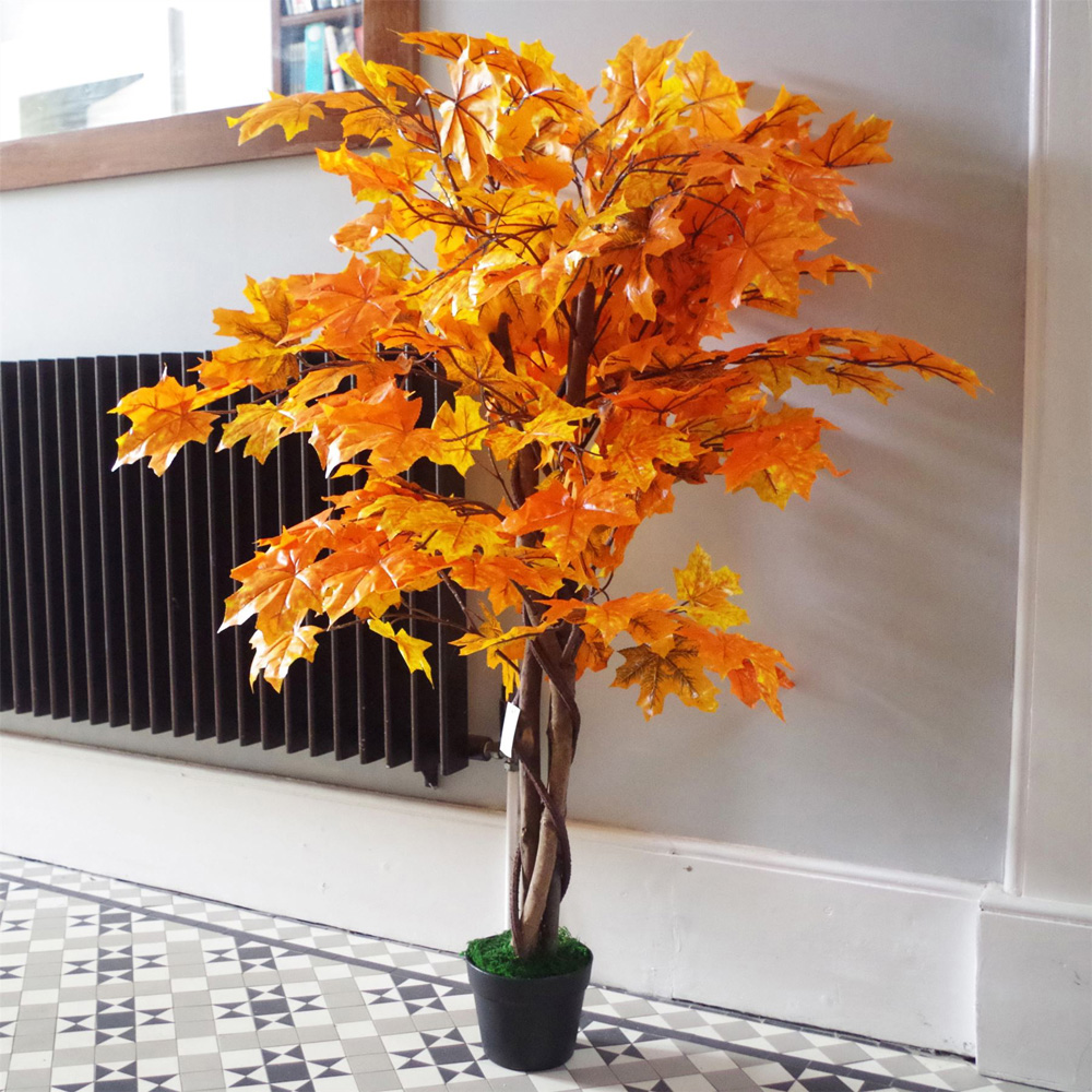 Botanik Orange Maple Autumn Artificial Tree 4ft Image 4