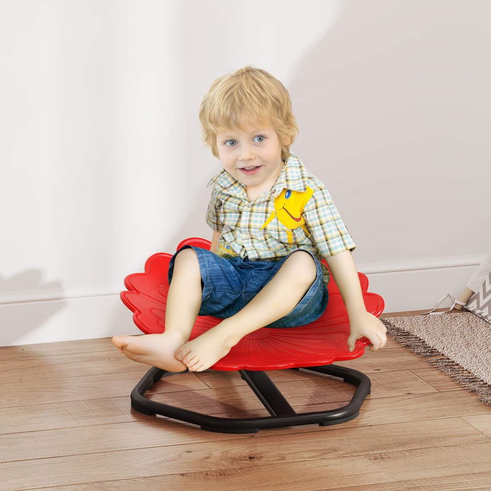 Tommy Toys Red Kids Flower Shaped Swivel Sensory Spinning Chair Image 5