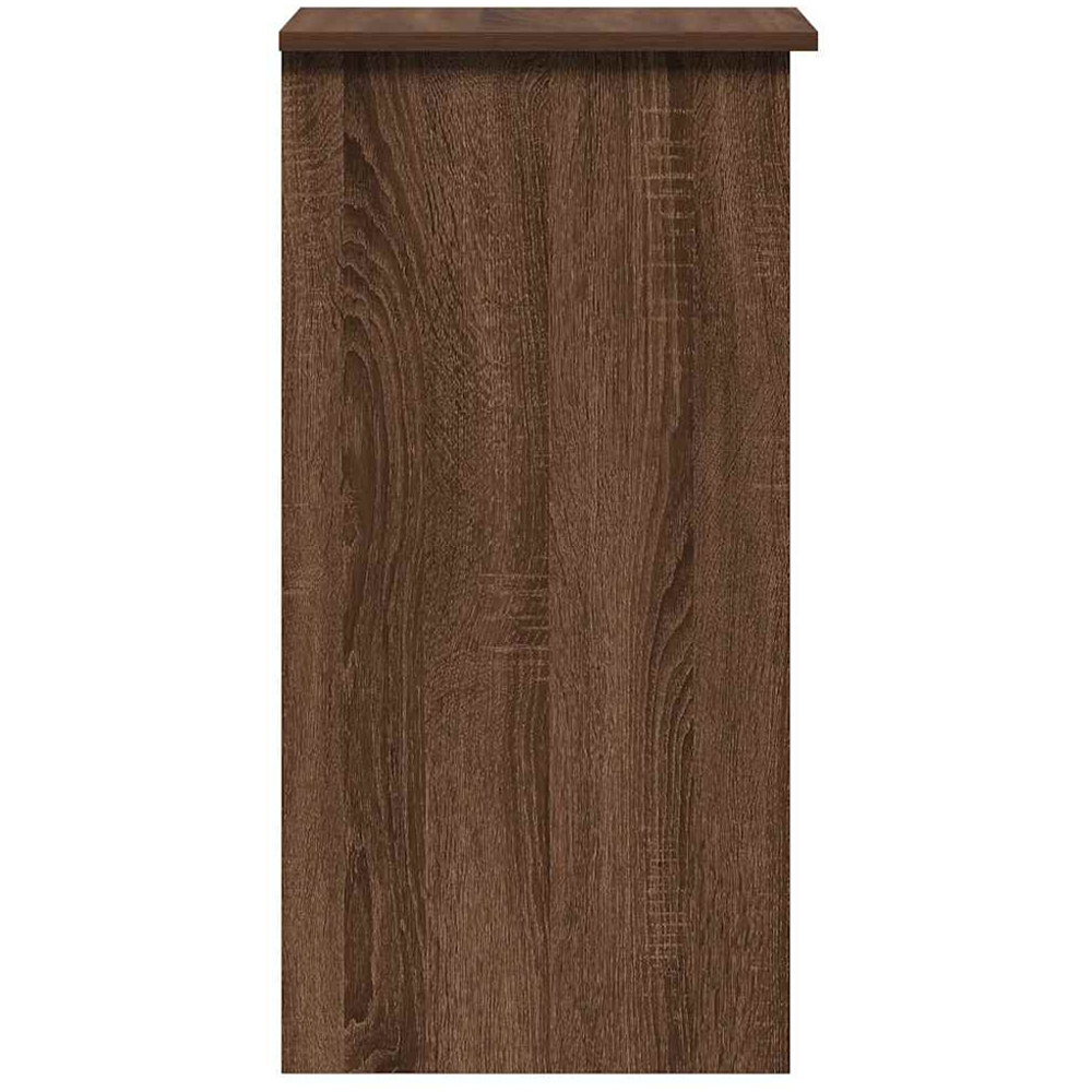 vidaXL 2 Shelf Computer Desk with Keyboard Tray Brown Oak Image 5