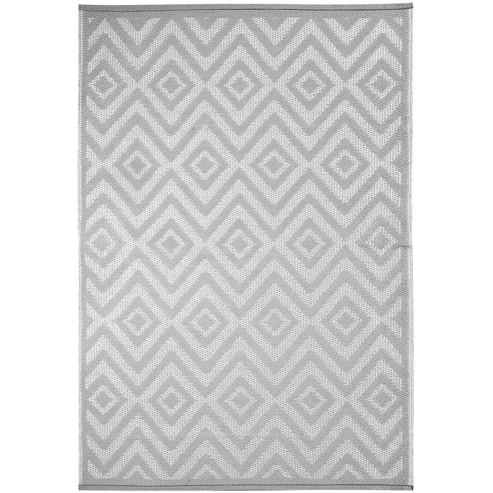 Sapporo Geometric Pattern Outdoor Rug Grey Image 3