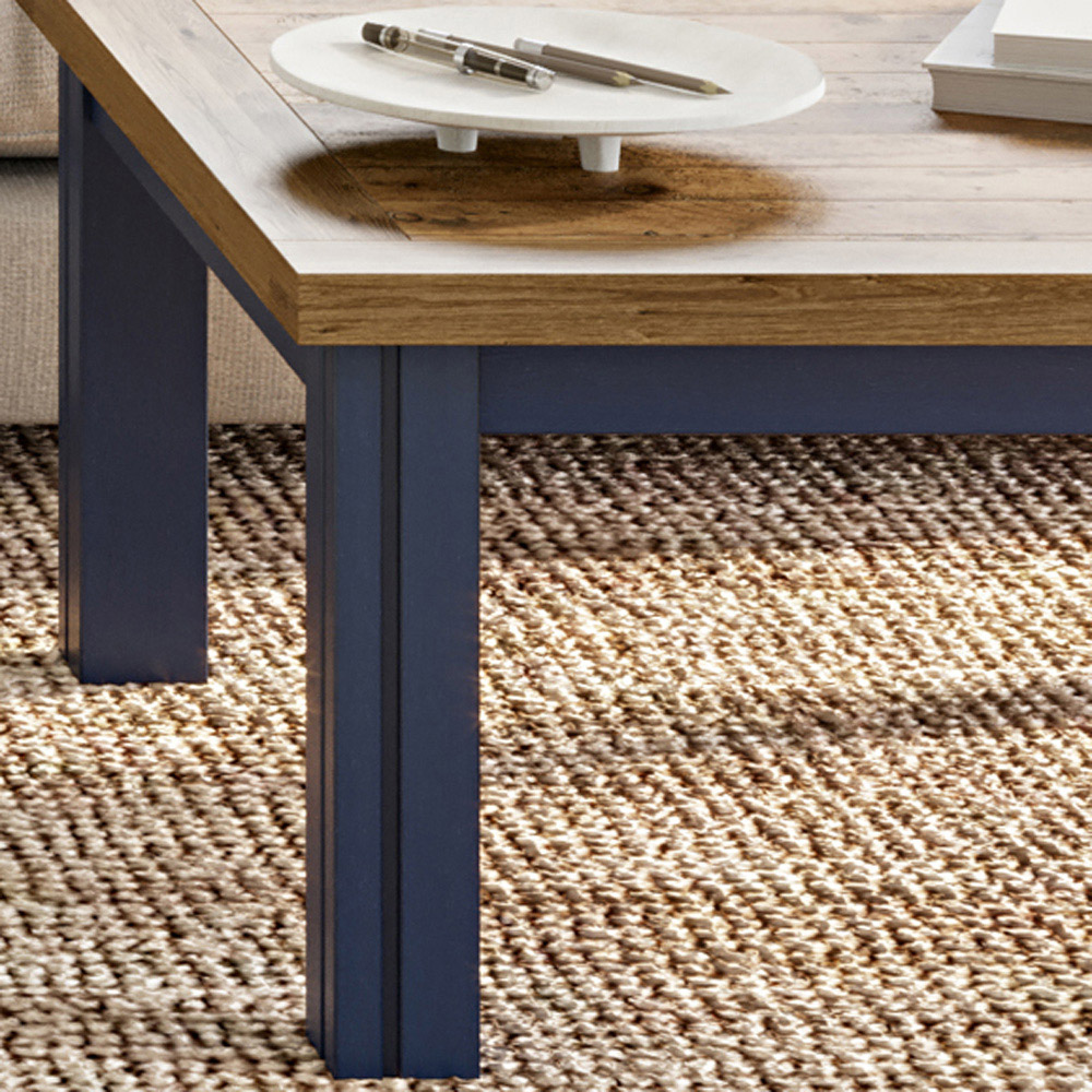 Baumhaus Splash of Blue Wooden Square Coffee Table Image 3