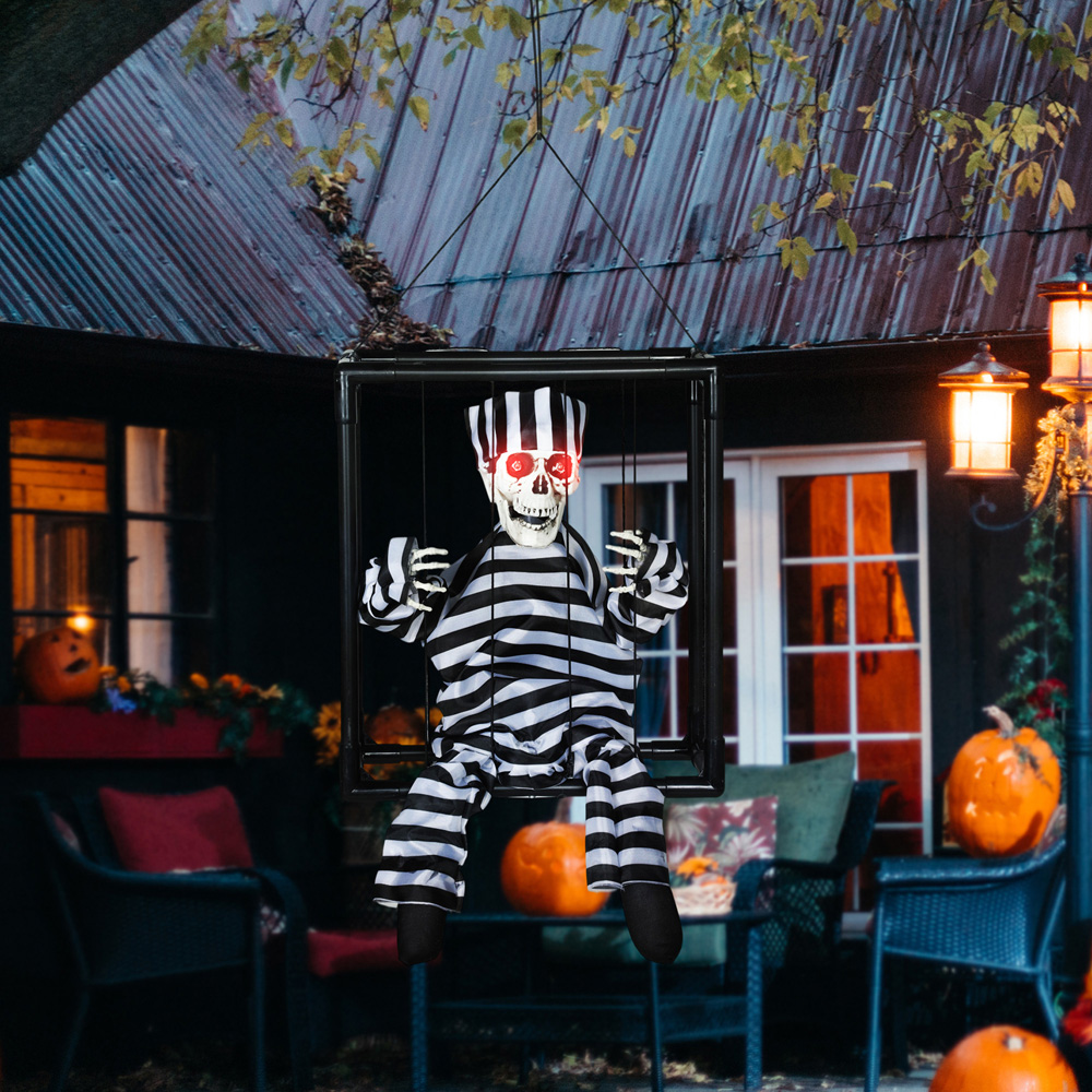 Outsunny Voice Activated Animatronics Hinging Skeleton Halloween Decoration 30 x 26cm Image 2