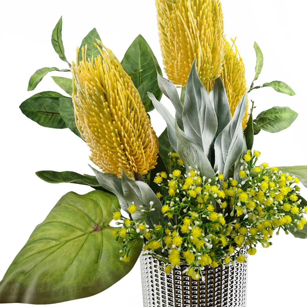 Leaf Yellow Gypsophila Artificial Stem 55cm 6 Pack Image 6