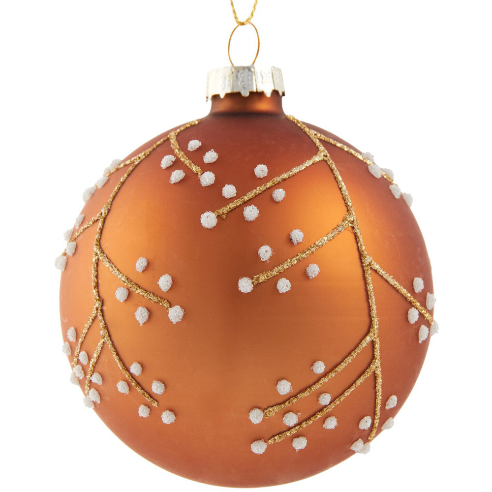 Amber Floral Bauble - Amber Image