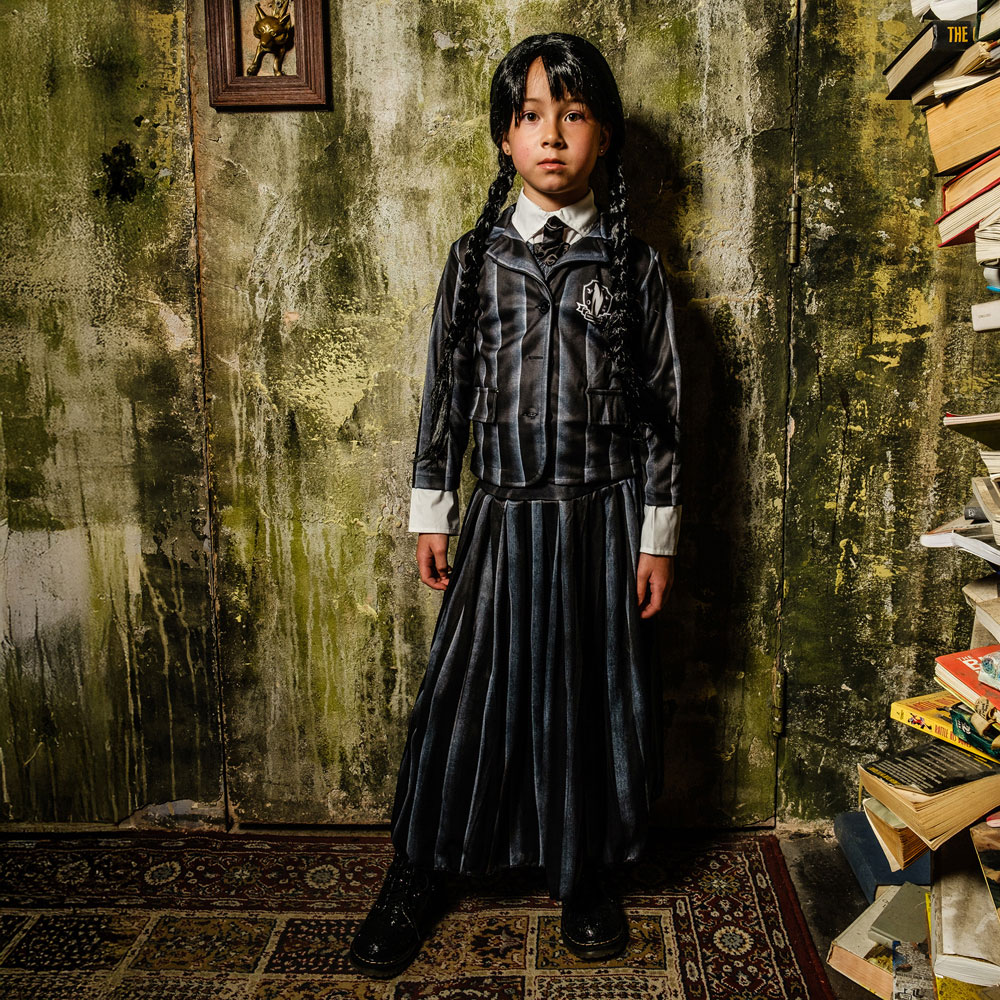 Wednesday School Uniform Costume Age 11 to 13 Years Image 2