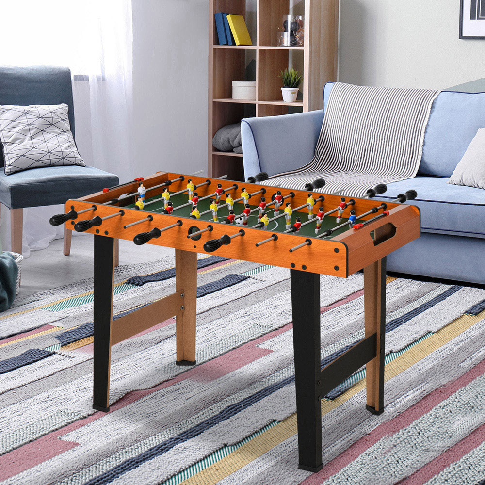 HOMCOM Arcades Game Room Wooden Soccer Football Table with 2 Foosballs Image 2