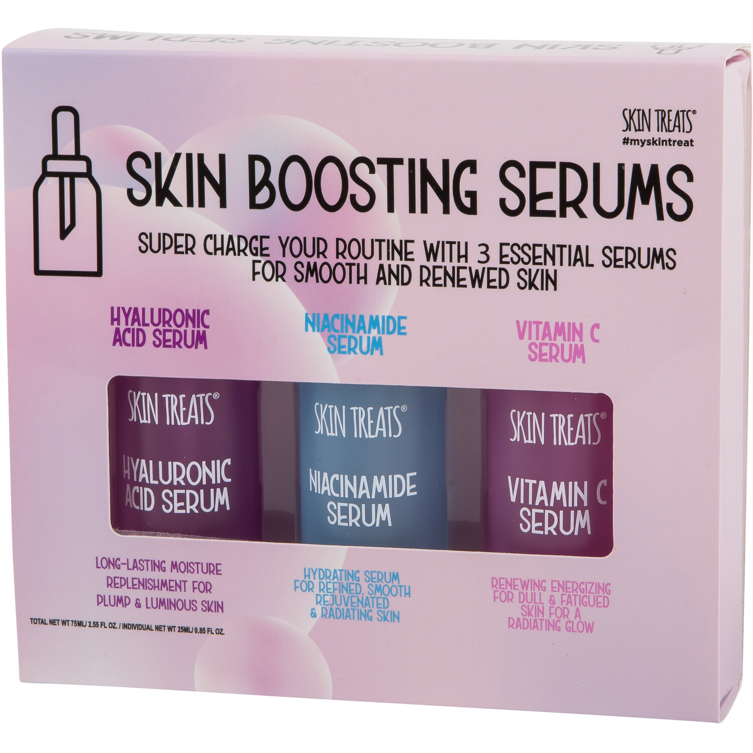 Skin Treats Pink Skin Boosting Serums 3 Pack Image 1