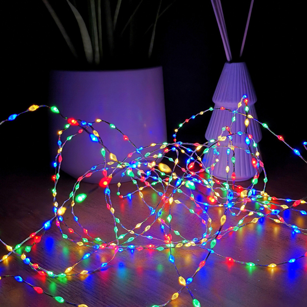Samuel Alexander Multicoloured LED Compact Micro Brights Christmas Lights 9.6m Image 1