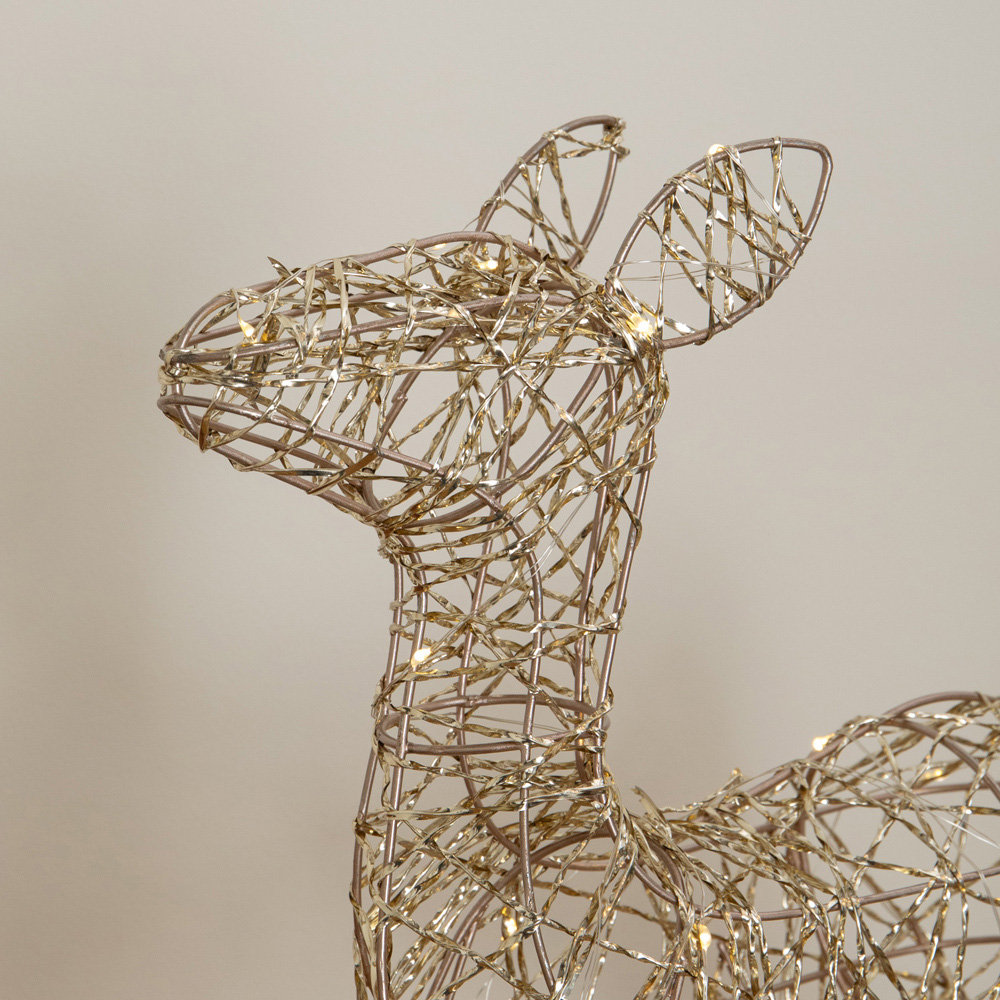 Samuel Alexander Gold Twist LED Light Up Baby Reindeer Christmas Decoration 38cm Image 5
