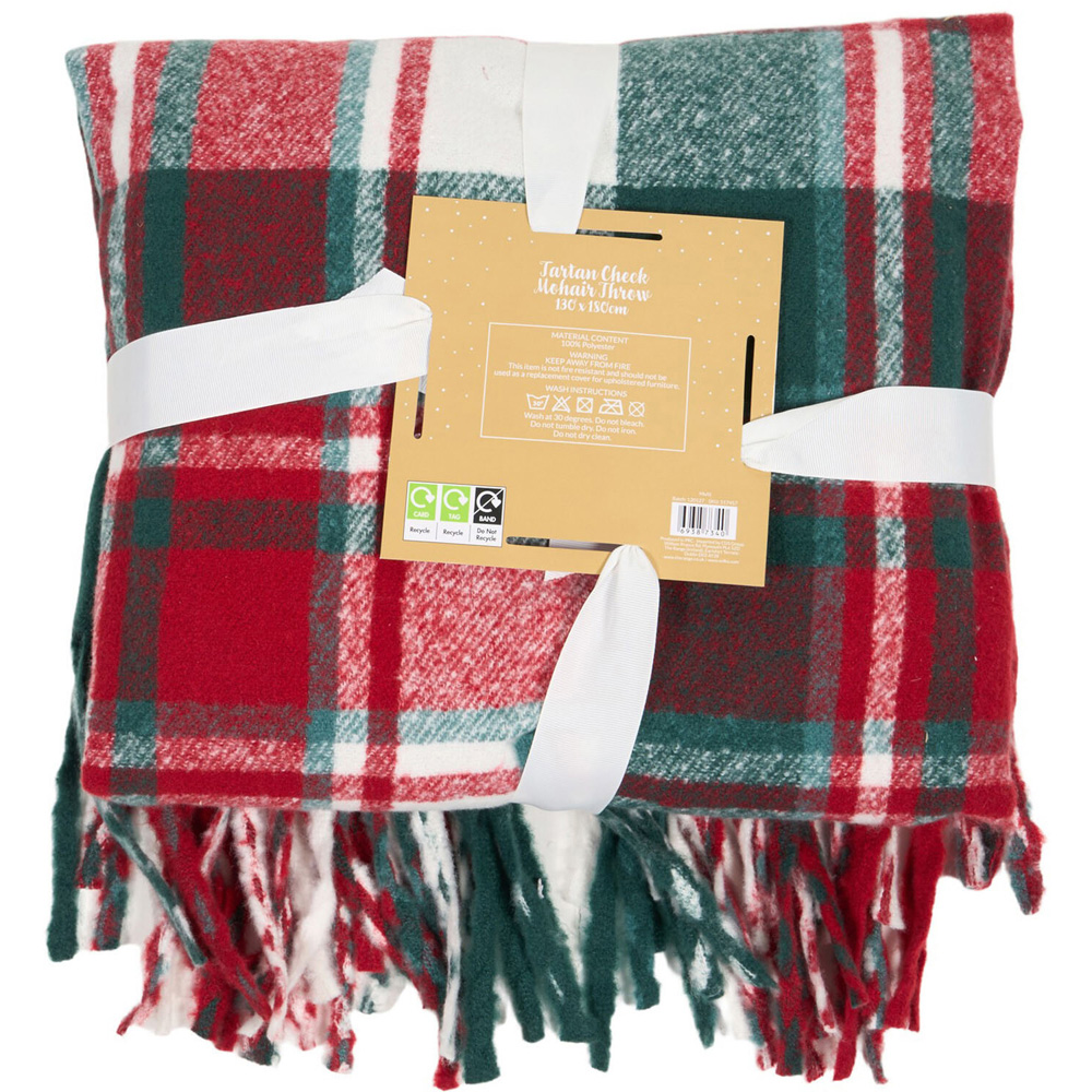 Tartan Check Mohair Throw Image 1