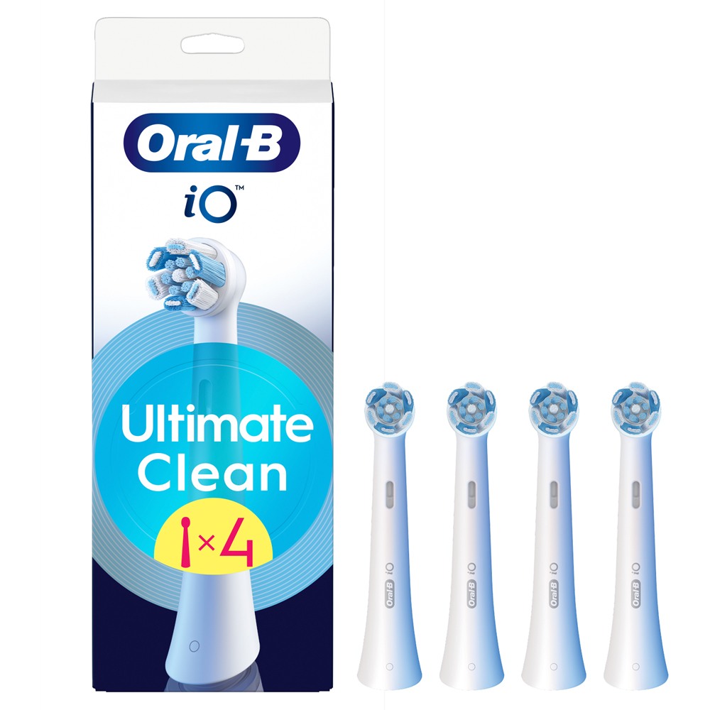 Oral-B iO Ultimate Clean White Toothbrush Refill Head 4 Pack Image 4