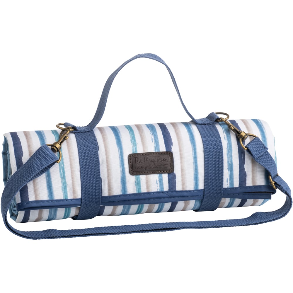 Three Rivers St Ives Stripe Picnic Blanket 150 x 135cm Image 1