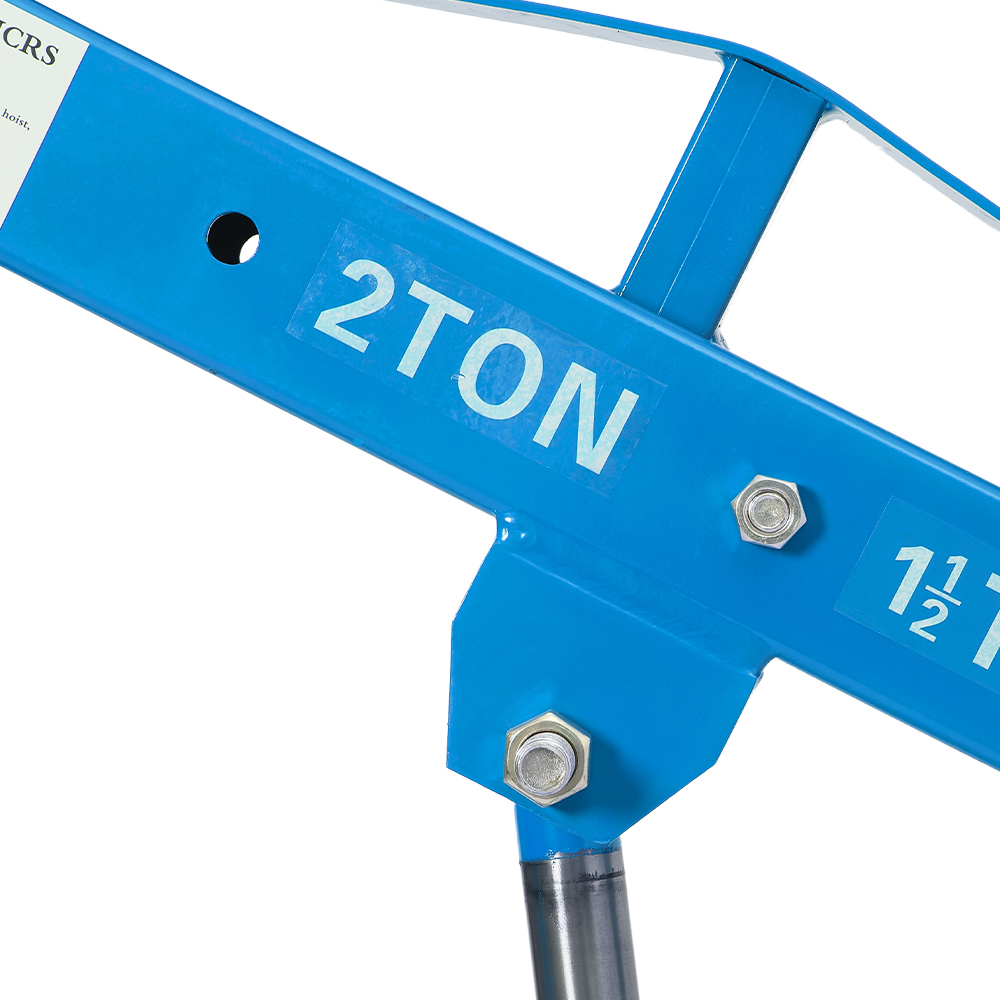 Living and Home Blue Adjustable Boom and Wheels Hydraulic and Pneumatic Engine Crane Image 5