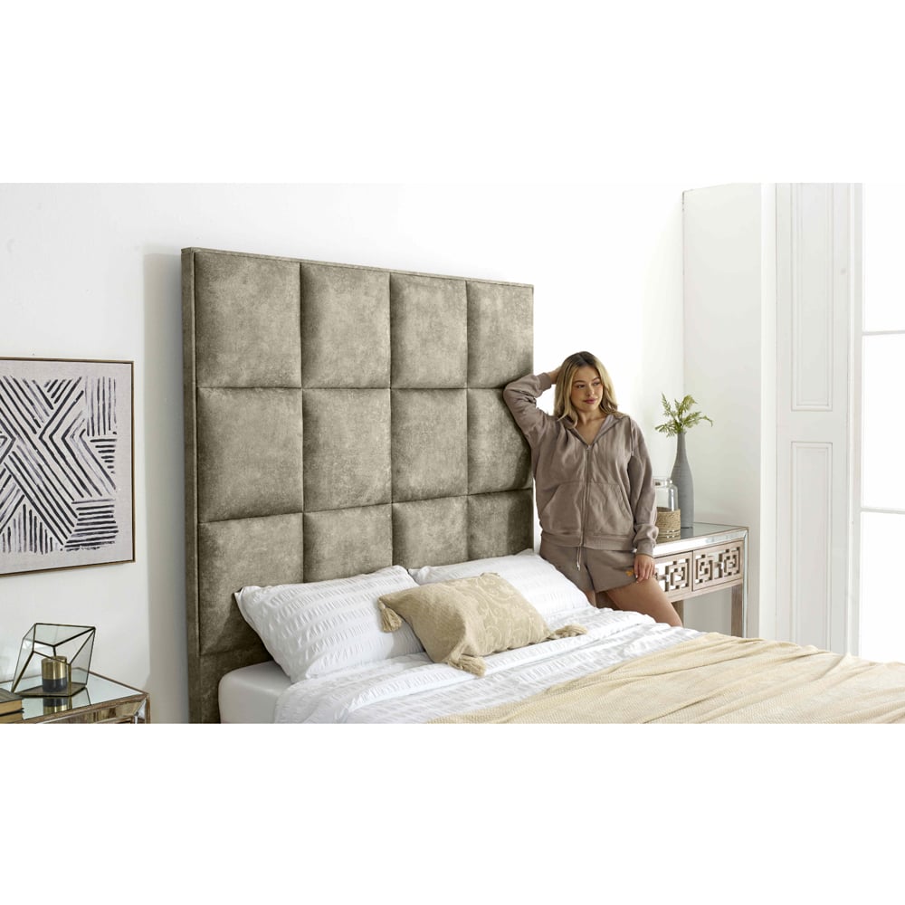 Eleganza Madelyn Double Pearl Oakland Fabric Bed Frame Image 3