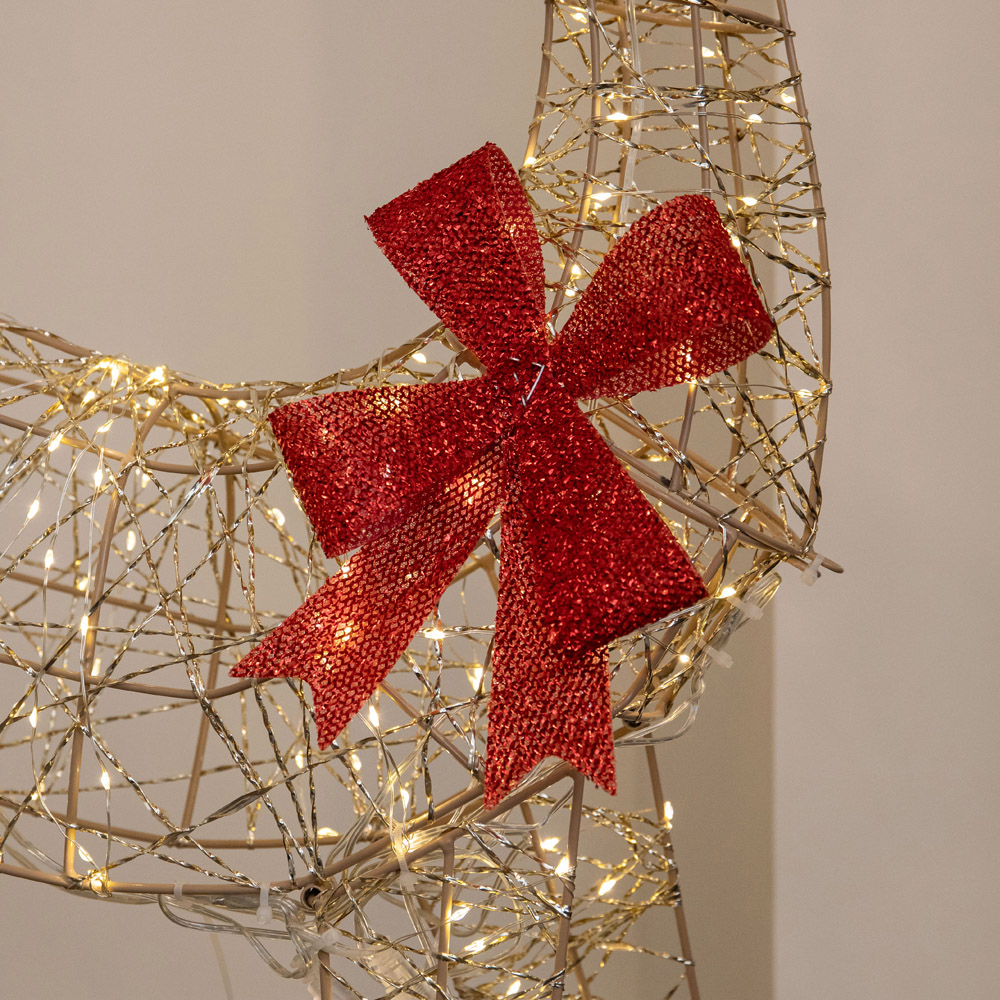 Samuel Alexander 300 Warm White LED Gold Twist Standing Reindeer Christmas Decoration 3ft Image 5