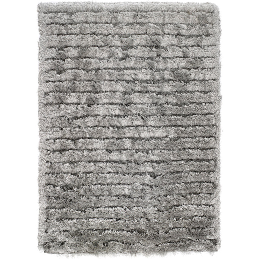 Origins Carved Glamour Abode Silver Rug 80 x 150cm Image 1