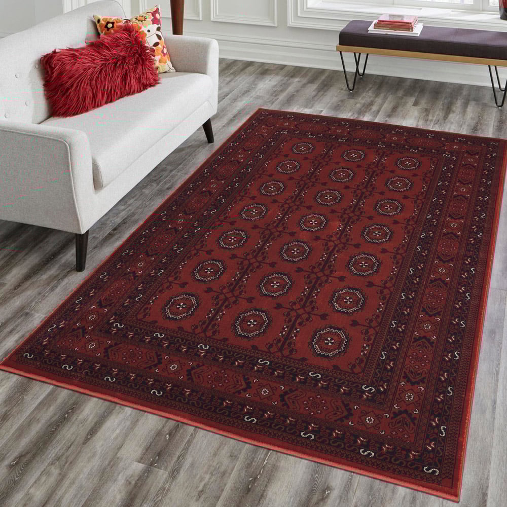 Desire Rugs Yasmin Red Traditional Bukhara Oriental Style Rug 200 x 290cm Image 2