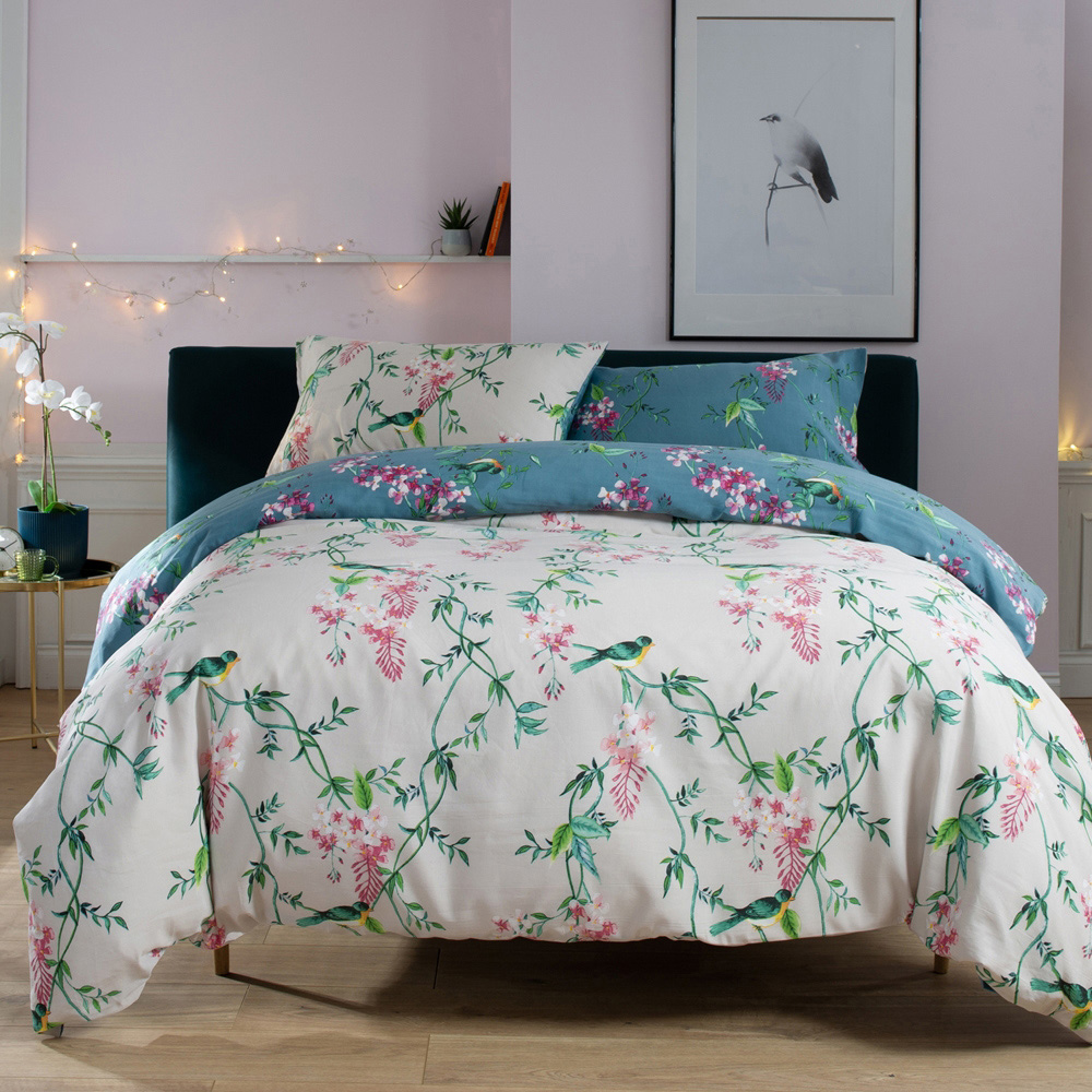 Deyongs Bird Garden Single Teal Duvet Set Image 2
