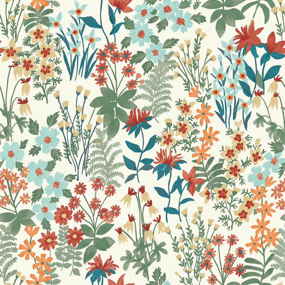 Grandeco Agnala Green and Blue Wallpaper Image 3
