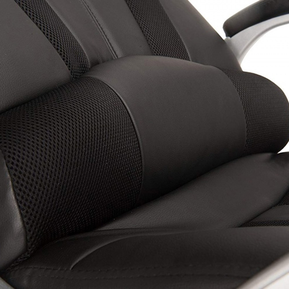 Reclining Gaming Style Office Chair in Faux Leather - Black Image 5