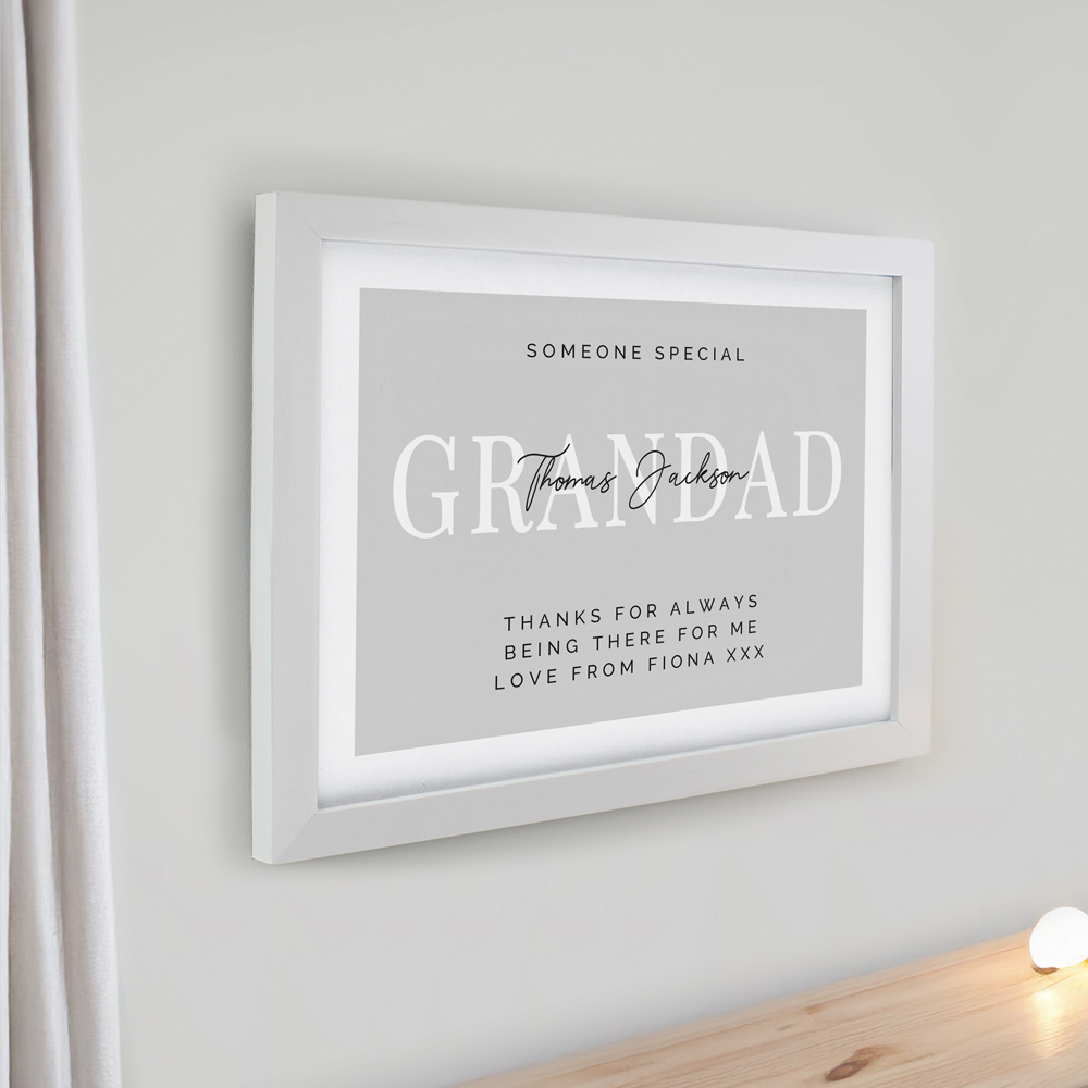 Personalised Memento Company Personalised Free Text White Poster Frame 12 x 15 inch Image 3