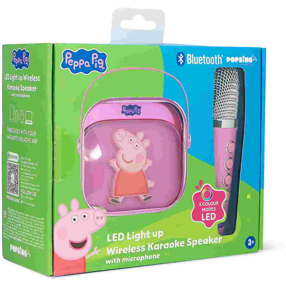 OTL Peppa Pig PopSing LED Light-Up Wireless Karaoke Speaker and Microphone Image 8