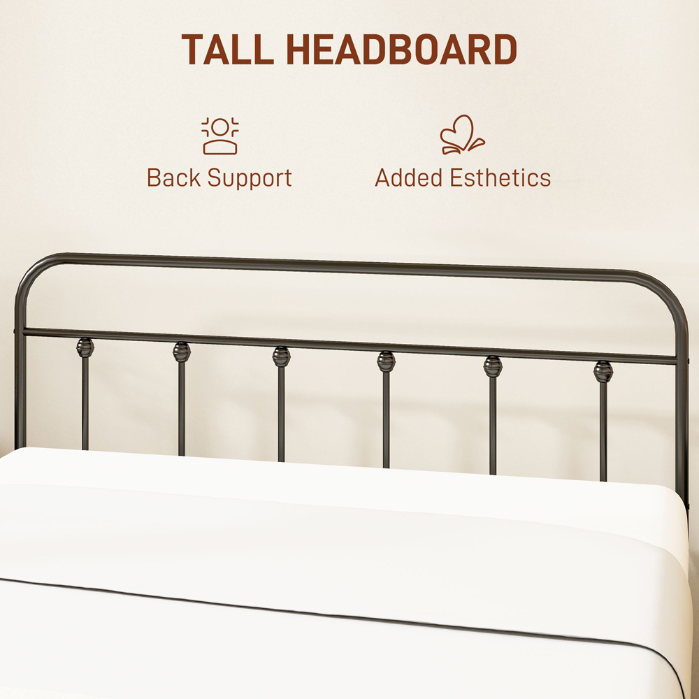 Portland Black Metal Double Bed Image 4