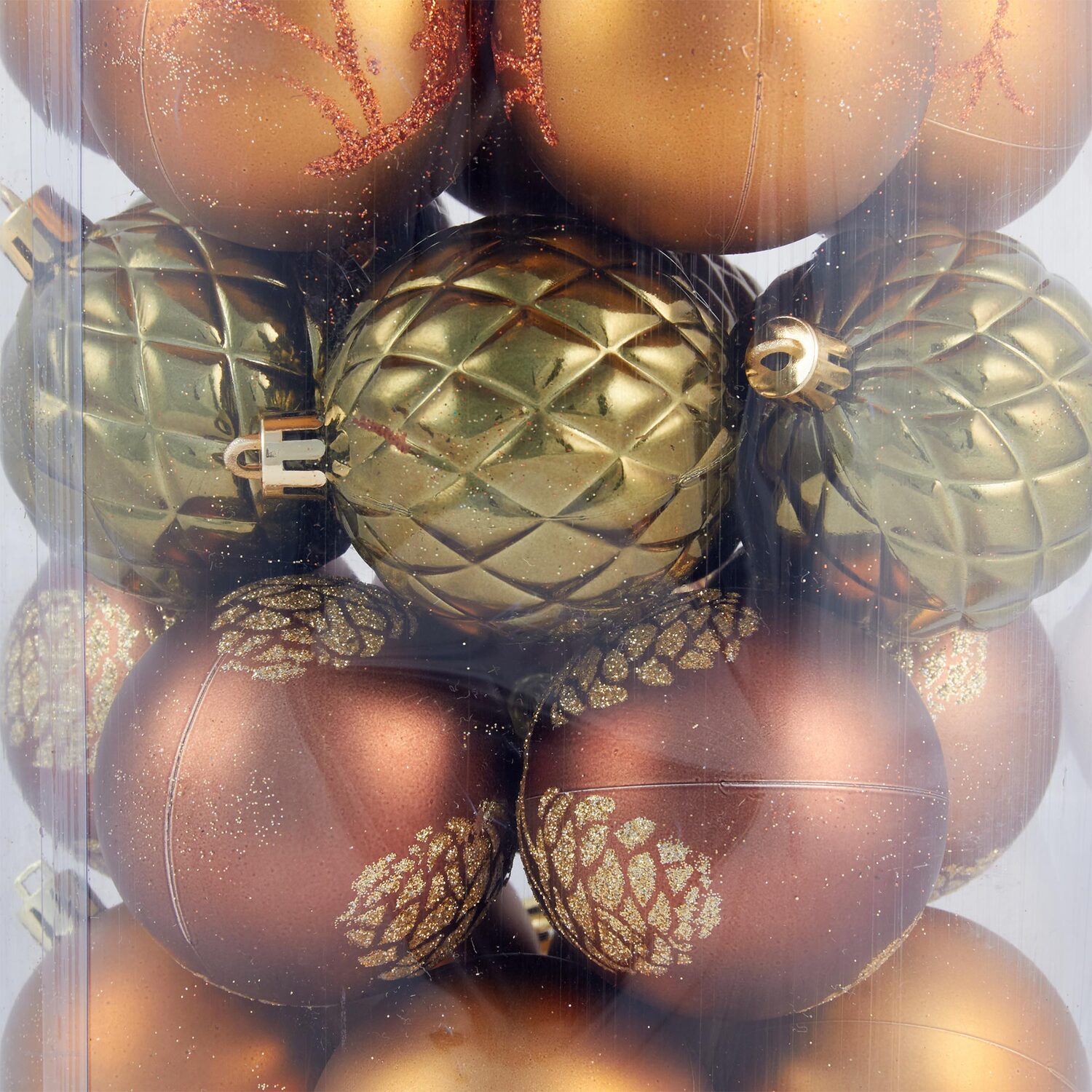 Pack of 30 Amber Charm Baubles - Bronze Image 2