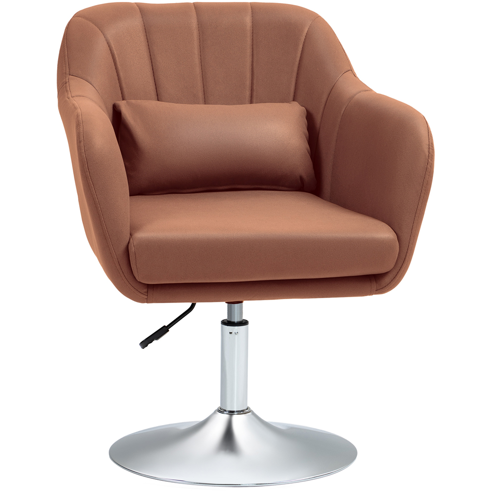 Portland Dark Brown Swivel Tub Chair Image 2