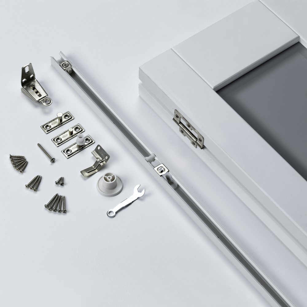 JB Kind Cayman Shaker White Glazed Bi-Fold Internal Door 1981 x 762mm Image 2