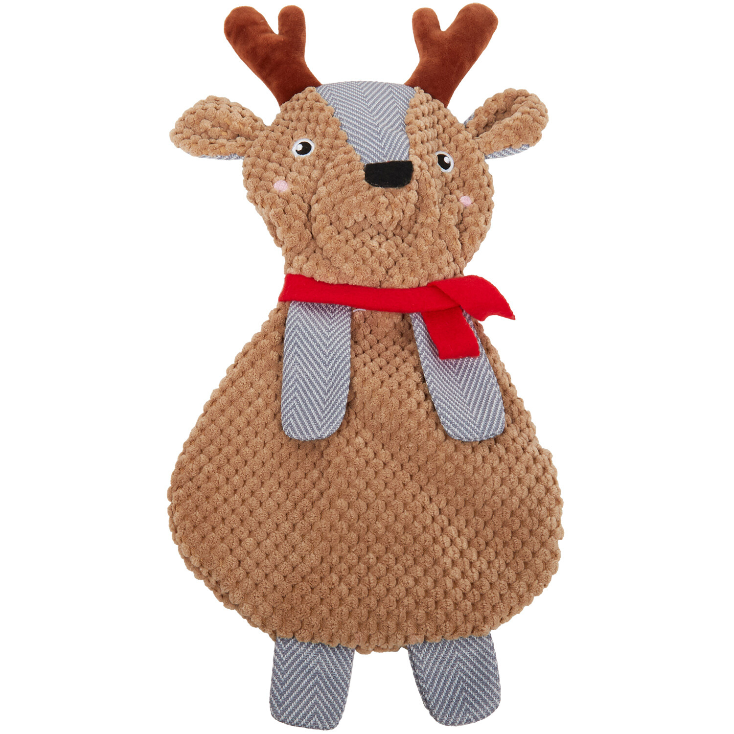Crackle Flattie Dog Toy - Red or Brown Image 3