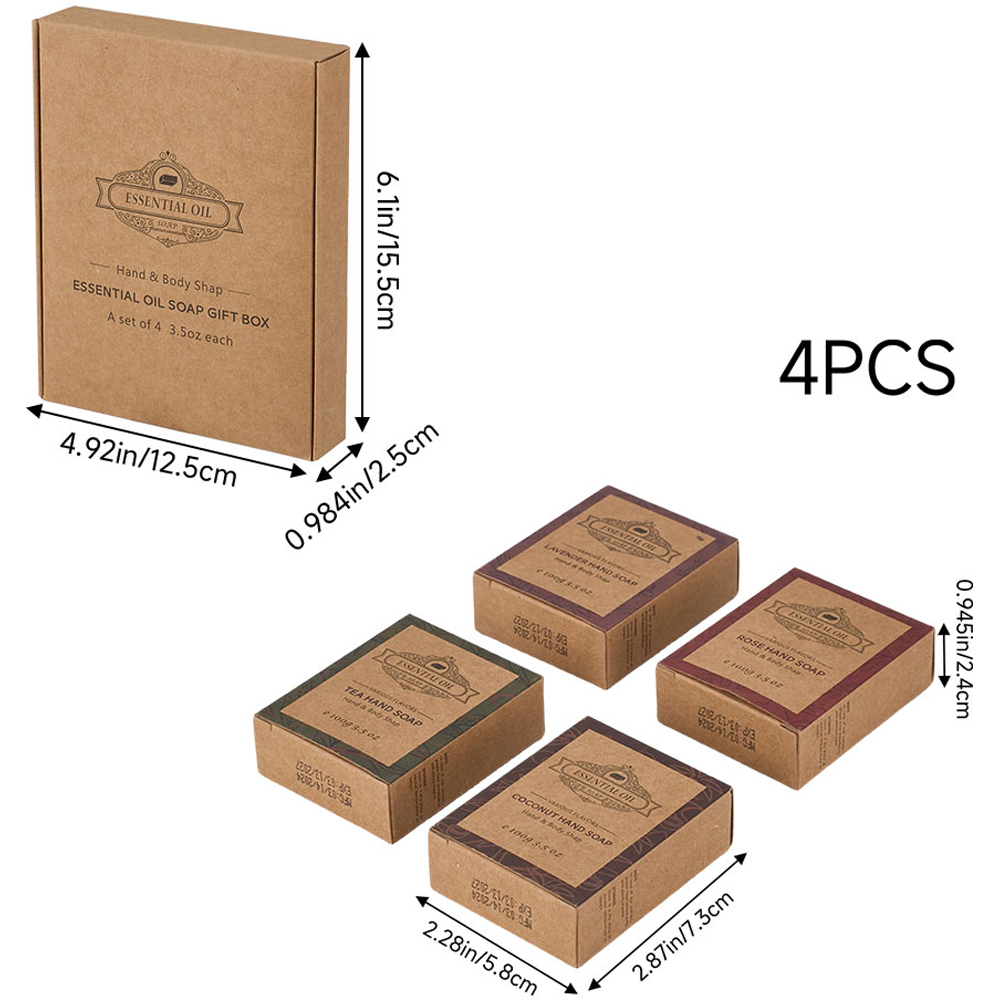 Living and Home 4 Piece Handmade Soap Gift Set Image 6