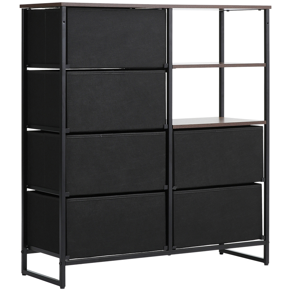H&O Direct 6 Drawer 2 Shelf Retro Style Storage Cabinet Image 3