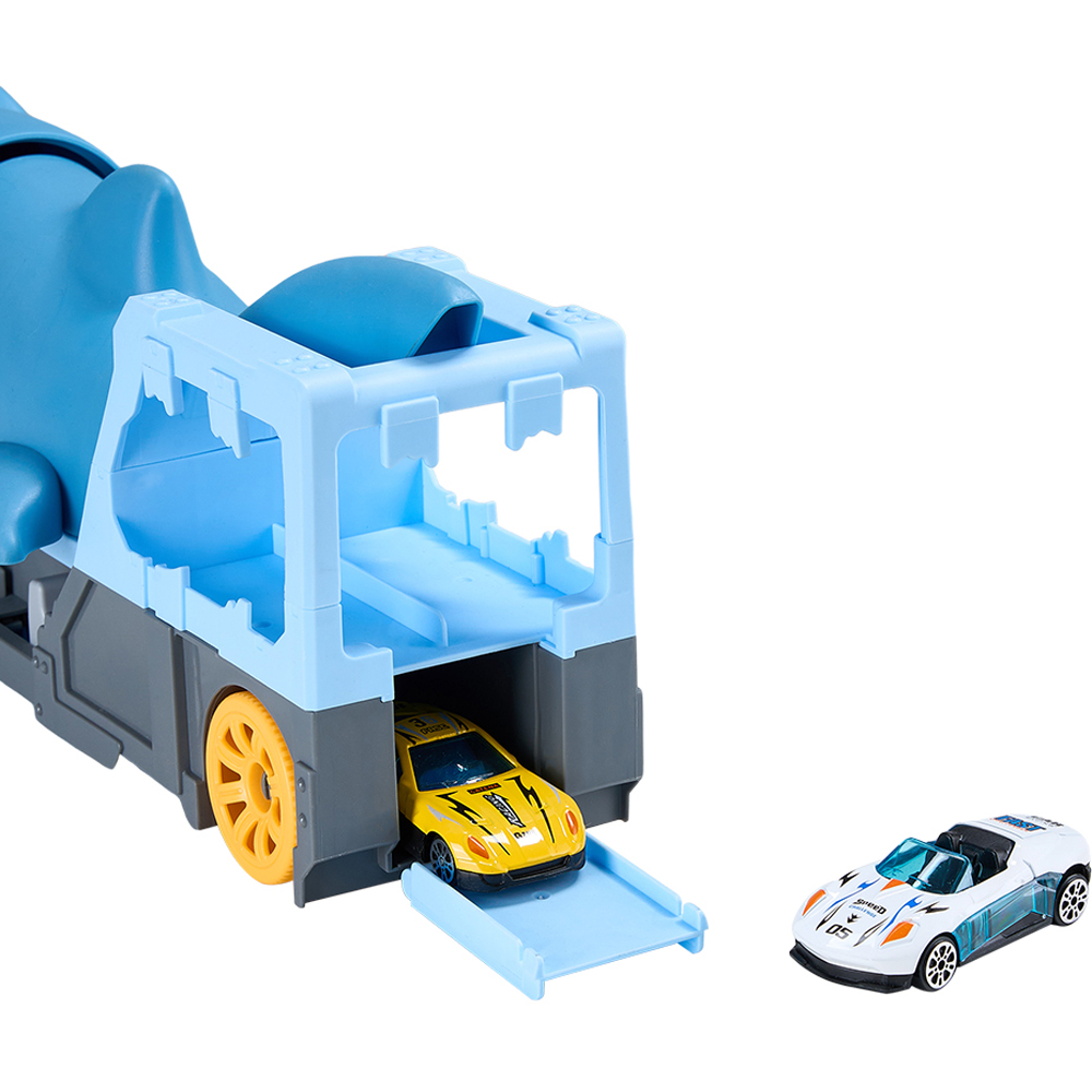 H&O Direct Shark Swallowing Ejection Truck Toy with Folding Track and Cars Image 3