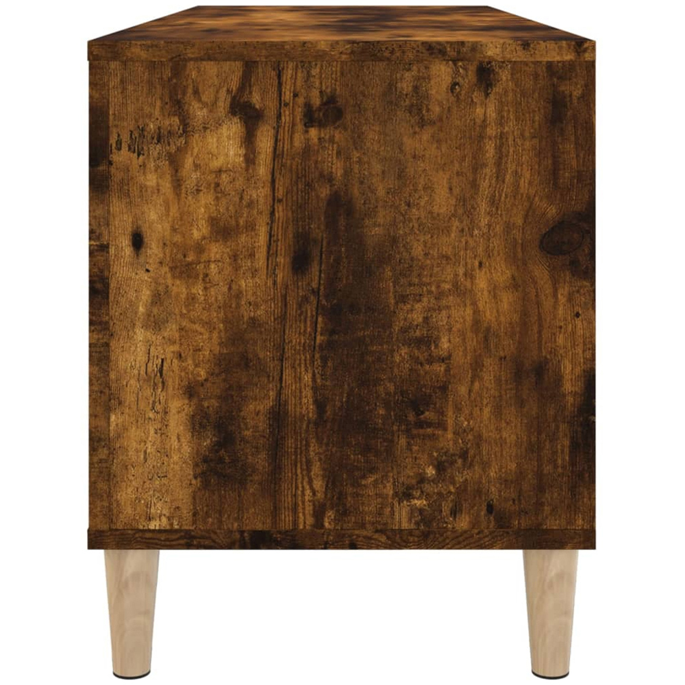 vidaXL 6 Shelf Smoked Oak Record Cabinet Image 5