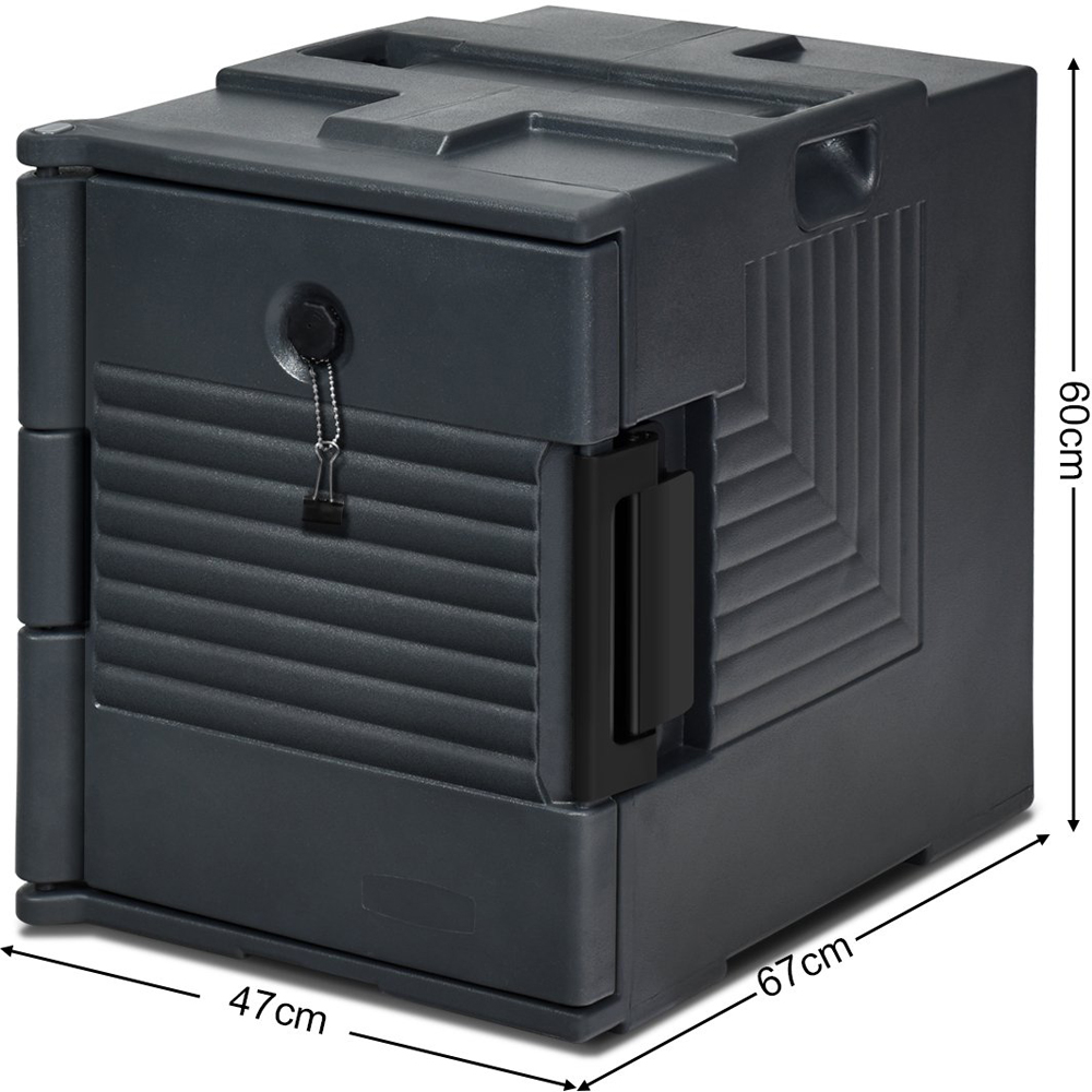 Costway Black Front Loading Insulated Food Pan Carrier Image 9